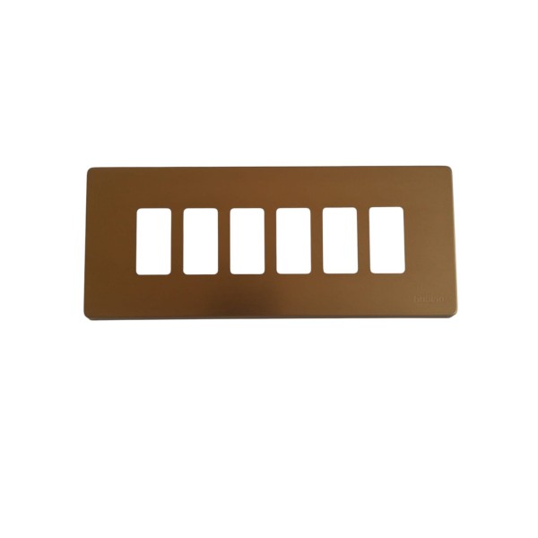 Bticino 506l/6/br magic - 6-slot bronze plate